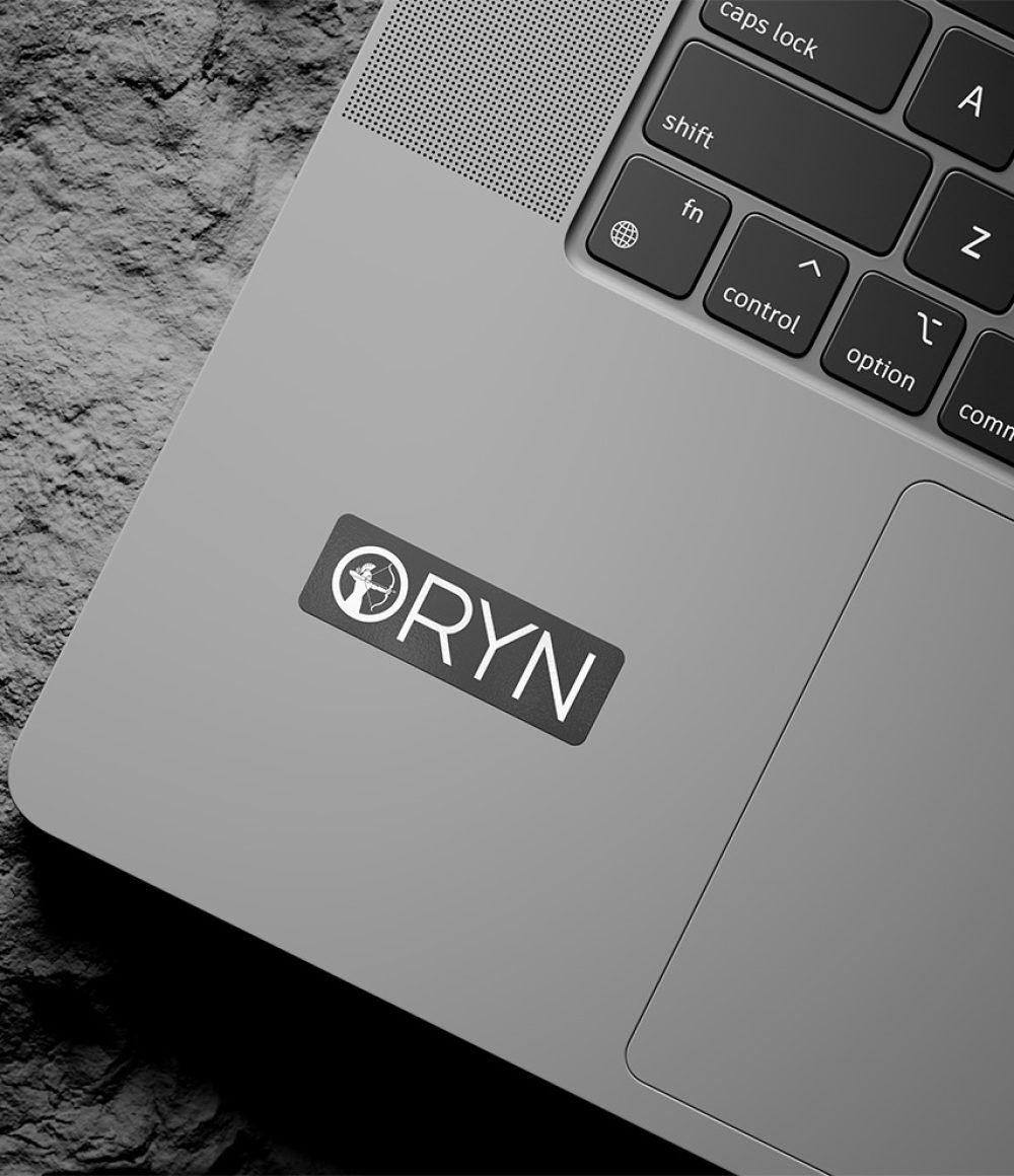 Oryn Laptop Sticker Dark